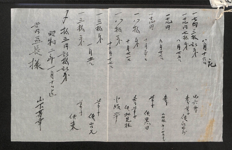 深見区有文書0038 - ページ 1