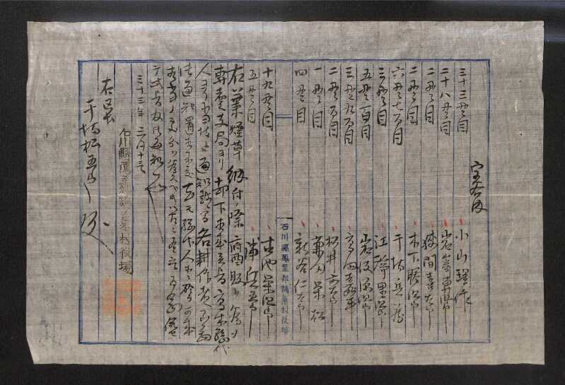 深見区有文書0050 - ページ 1