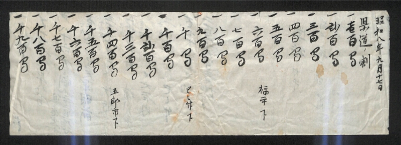 深見区有文書0518 - ページ 1