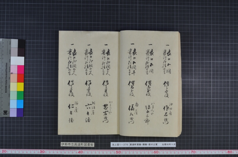 高遠町家数并間数役付之覚 - ページ 16