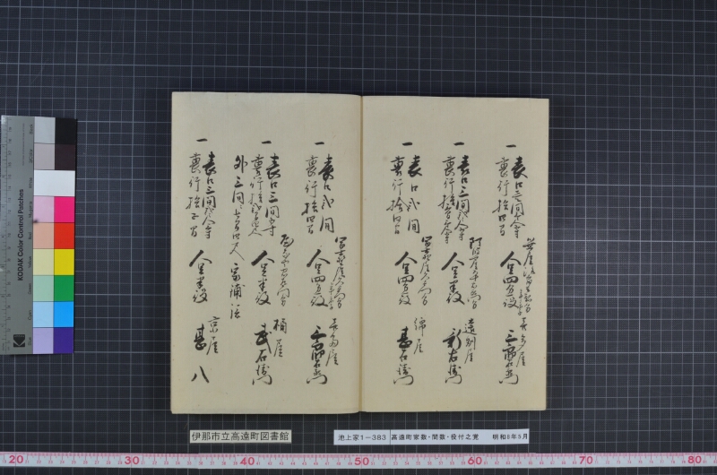 高遠町家数并間数役付之覚 - ページ 54