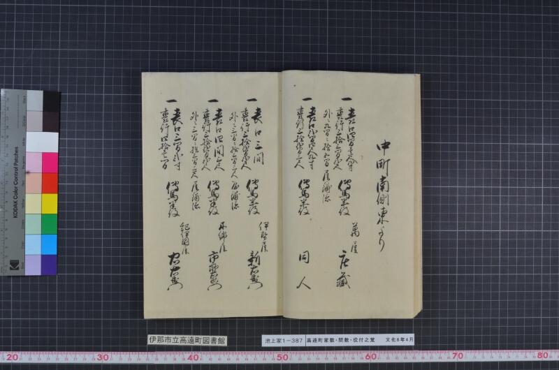 高遠町家数并間数役付之覚 - ページ 15