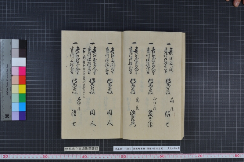 高遠町家数并間数役付之覚 - ページ 16