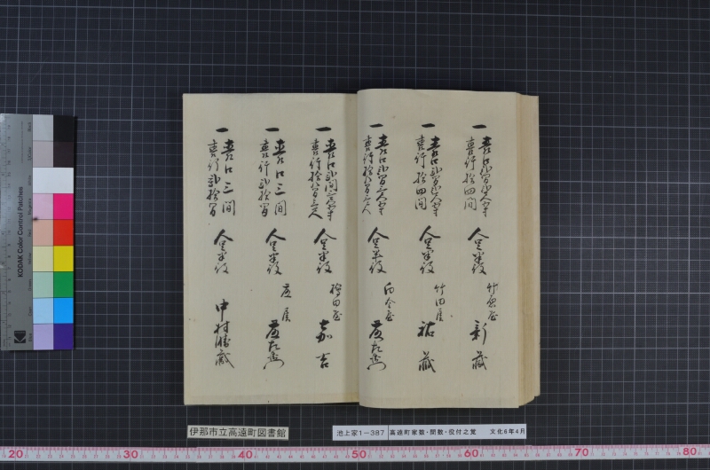 高遠町家数并間数役付之覚 - ページ 40