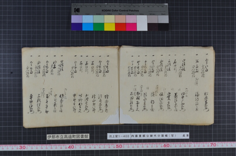 内藤重頼公御代分限帳（写） - ページ 8
