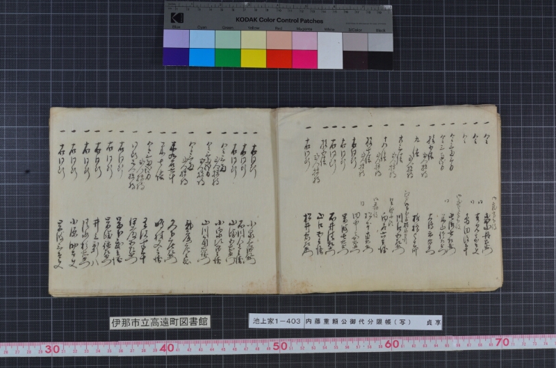 内藤重頼公御代分限帳（写） - ページ 11