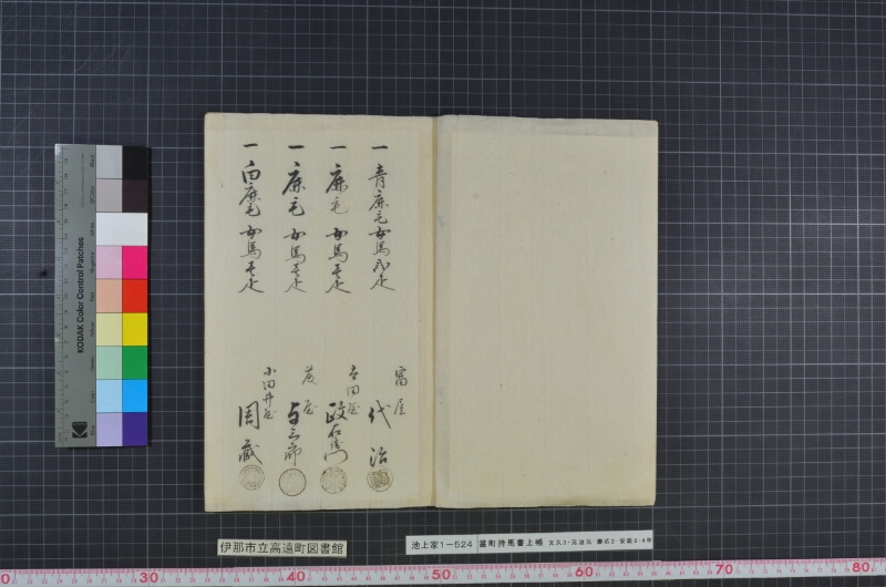 當町持馬書上帳 - ページ 18