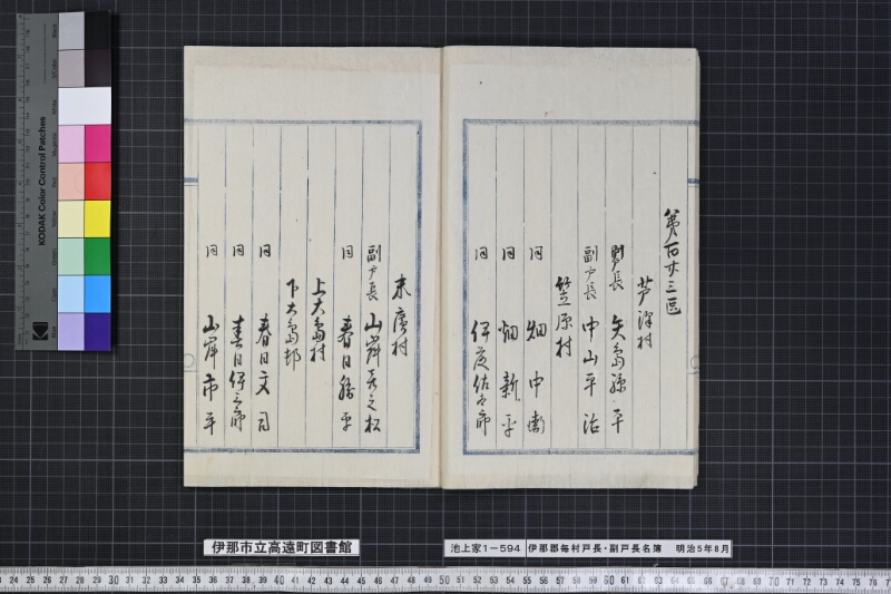 伊那郡毎村戸長副戸長名簿 - ページ 10