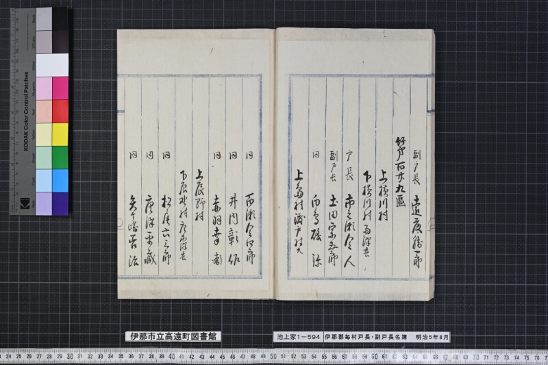 伊那郡毎村戸長副戸長名簿 - ページ 17