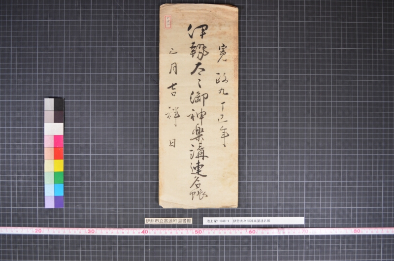 伊勢太々御神楽講連名帳 - ページ 1