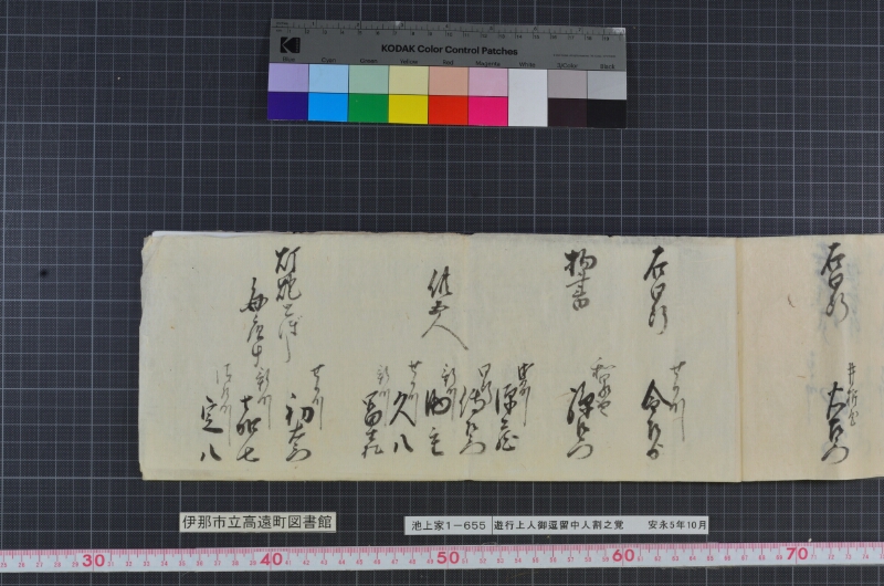 遊行上人御逗留中人割之覚 - ページ 19