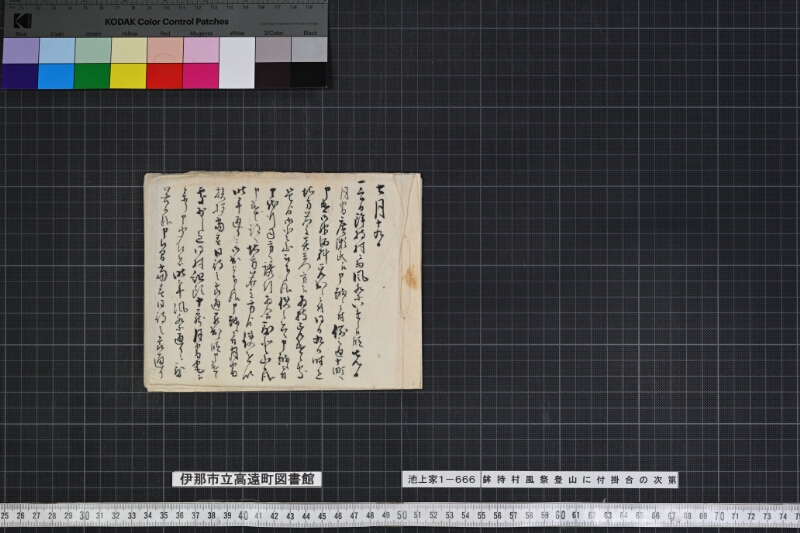 鉾持村風祭登山に付掛合の次第 - ページ 1