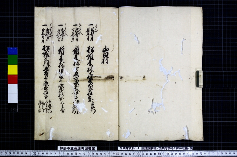 信濃国伊奈筑摩両郡村々御林改帳 - ページ 2