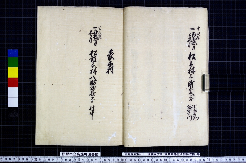 信濃国伊奈筑摩両郡村々御林改帳 - ページ 19