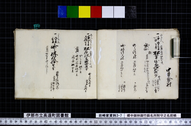 郷中御林御竹薮名所附守之名前帳 - ページ 16