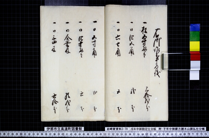 戌年中御勘定仕分帳 - ページ 9