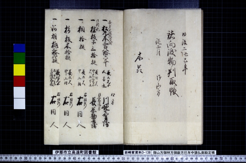 御山方御林方御藪方巳年中請払御勘定帳 - ページ 10