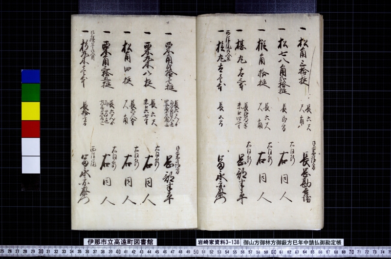 御山方御林方御藪方巳年中請払御勘定帳 - ページ 11