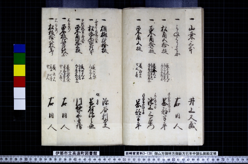 御山方御林方御藪方巳年中請払御勘定帳 - ページ 12