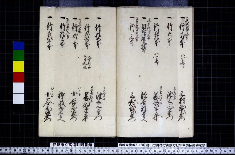 御山方御林方御藪方巳年中請払御勘定帳 - ページ 16