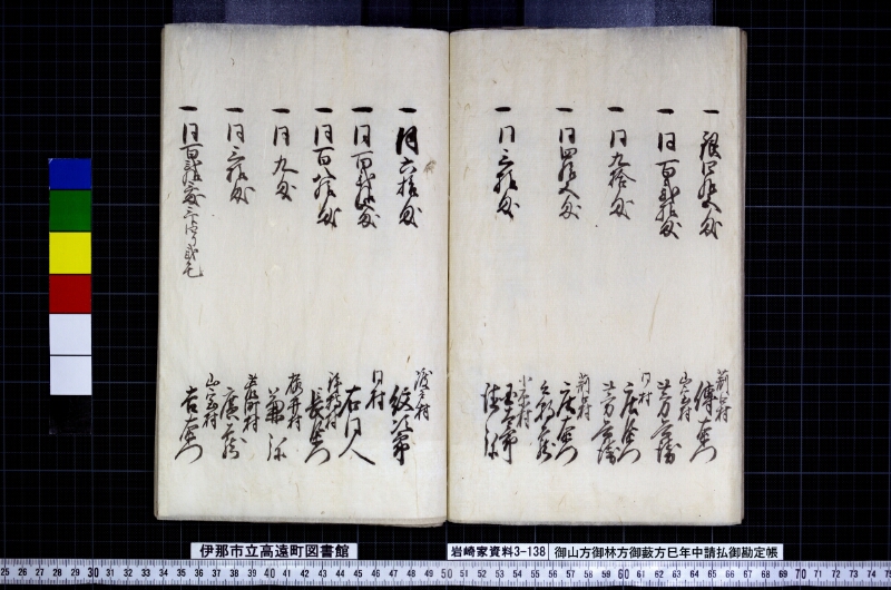 御山方御林方御藪方巳年中請払御勘定帳 - ページ 23
