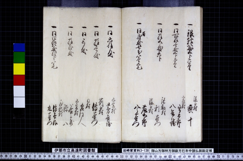 御山方御林方御藪方巳年中請払御勘定帳 - ページ 24