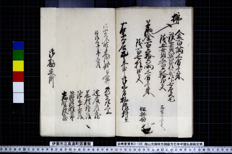 御山方御林方御藪方巳年中請払御勘定帳 - ページ 28
