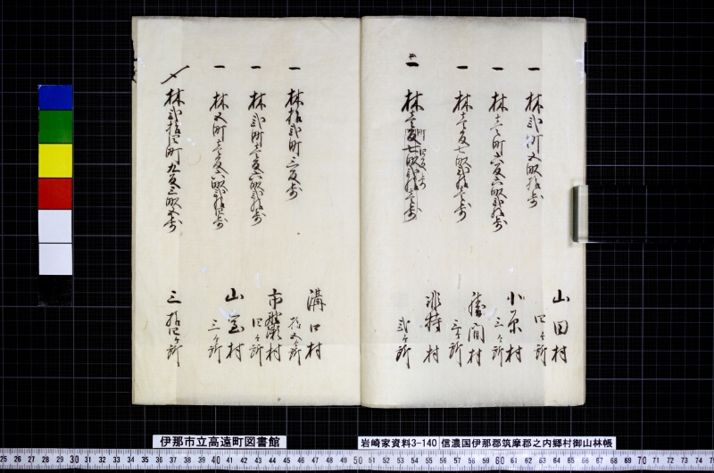 信濃国伊那郡筑摩郡之内郷村御山林帳 - ページ 6