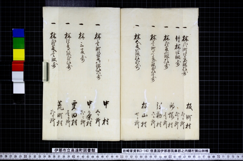 信濃国伊那郡筑摩郡之内郷村御山林帳 - ページ 10