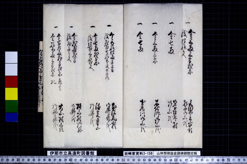山林懸御益金請拂御勘定帳 - ページ 3