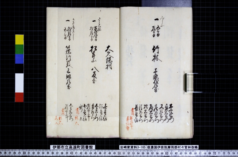 信濃國伊奈筑摩両郡村々官林改帳 - ページ 12