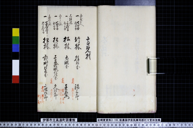 信濃國伊奈筑摩両郡村々官林改帳 - ページ 13