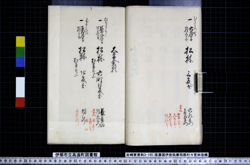 信濃國伊奈筑摩両郡村々官林改帳 - ページ 14