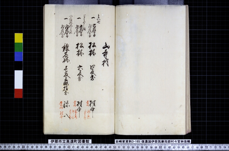 信濃國伊奈筑摩両郡村々官林改帳 - ページ 38