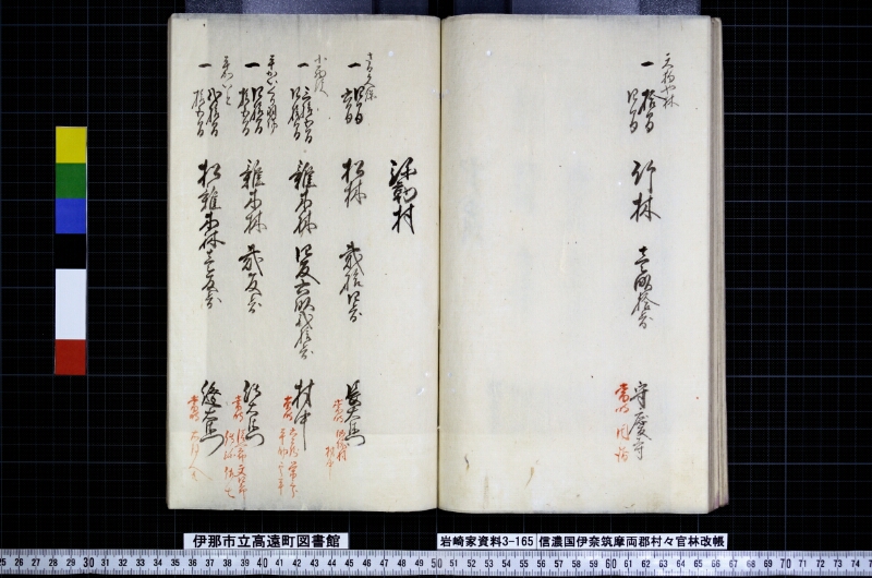 信濃國伊奈筑摩両郡村々官林改帳 - ページ 43