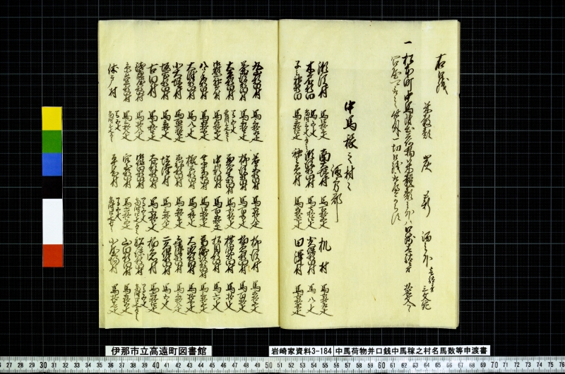 中馬荷物并口銭中馬稼之村名馬数等申渡書 - ページ 11