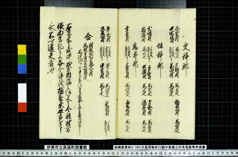中馬荷物并口銭中馬稼之村名馬数等申渡書 - ページ 21