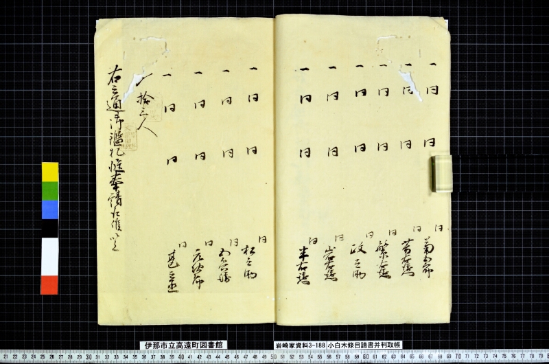 小白木條目請書并判取帳 - ページ 7