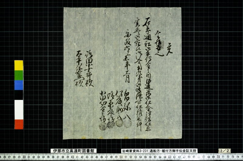 通船方植付方御手傳金證文控 - ページ 60