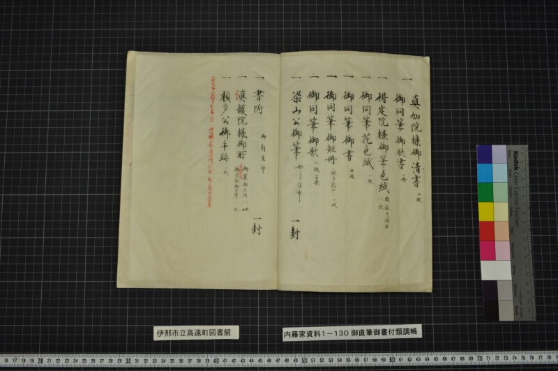 御直筆御書付類調帳 - ページ 3