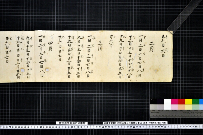 元禄三年御徳日書上 - ページ 2