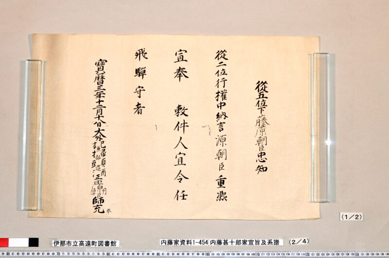 内藤甚十郎家宣旨及系譜 - ページ 6