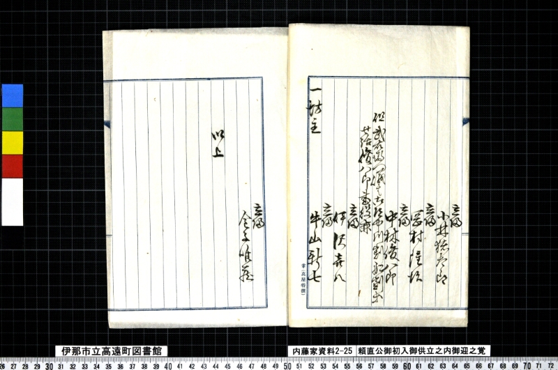 頼直公御初入御供立之内御迎之覚 - ページ 4