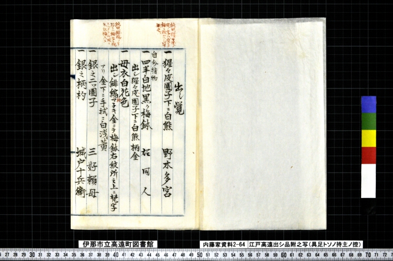 江戸高遠出シ品附之写 - ページ 2