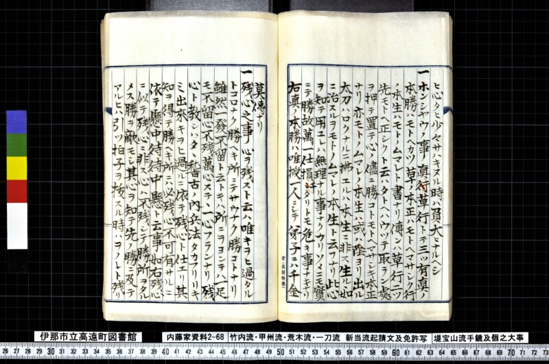 竹内流・甲州流・荒木流・一刀流新当流起請文及免許写堤宝山流手鏡及個之大事 - ページ 44