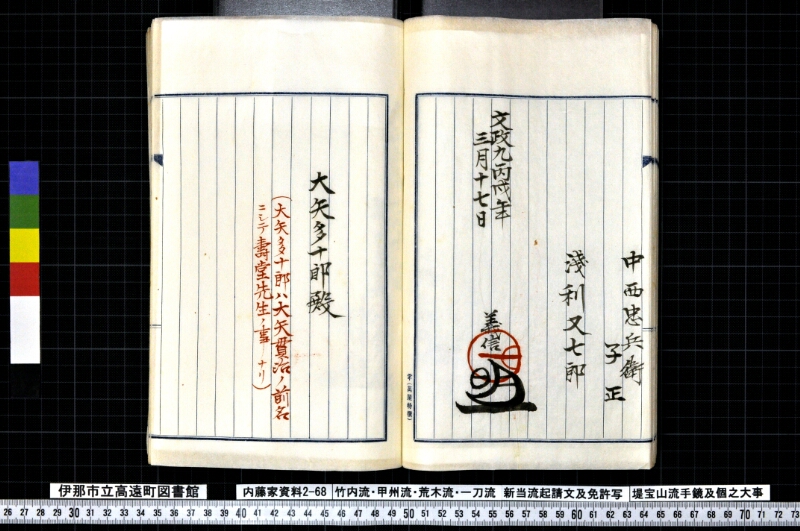 竹内流・甲州流・荒木流・一刀流新当流起請文及免許写堤宝山流手鏡及個之大事 - ページ 48