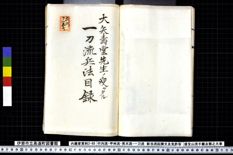 竹内流・甲州流・荒木流・一刀流新当流起請文及免許写堤宝山流手鏡及個之大事 - ページ 55