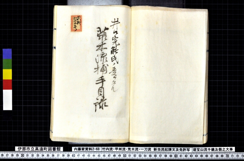 竹内流・甲州流・荒木流・一刀流新当流起請文及免許写堤宝山流手鏡及個之大事 - ページ 88