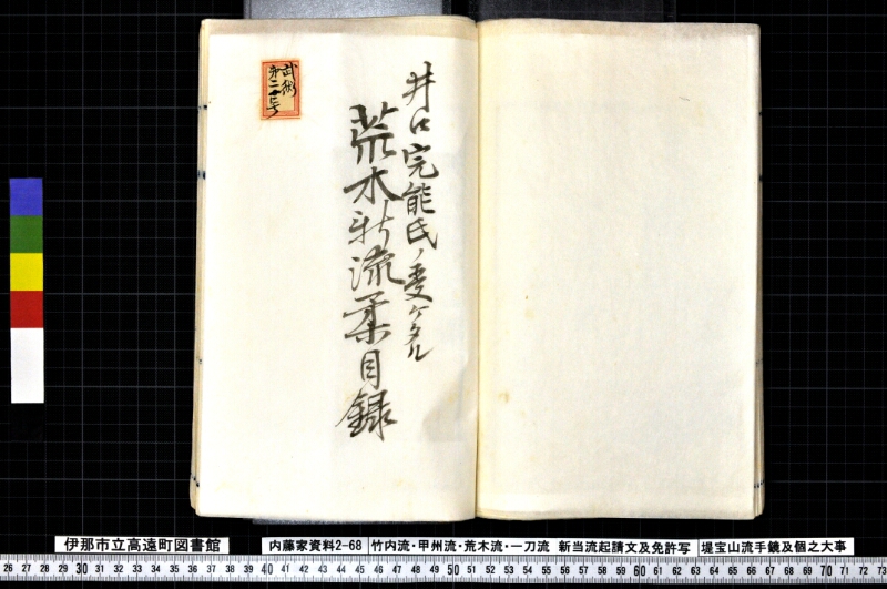 竹内流・甲州流・荒木流・一刀流新当流起請文及免許写堤宝山流手鏡及個之大事 - ページ 94