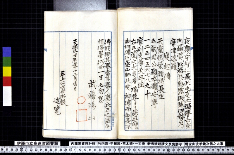 竹内流・甲州流・荒木流・一刀流新当流起請文及免許写堤宝山流手鏡及個之大事 - ページ 118